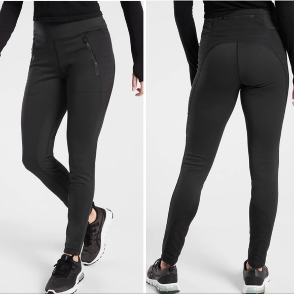 Athleta Peak Hybrid Fleece Tight Black Small - Picture 1 of 10